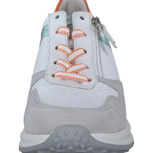 Gabor Comfort 46.428, Schnürschuhe, Damen, weiß/grey/mint/oran