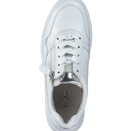 Gabor Comfort 66.408, Schnürschuhe, Damen, weiss/argento
