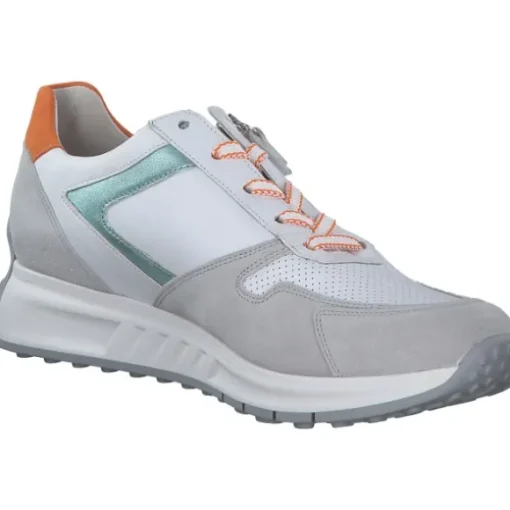 Gabor Comfort 46.428, Schnürschuhe, Damen, weiß/grey/mint/oran