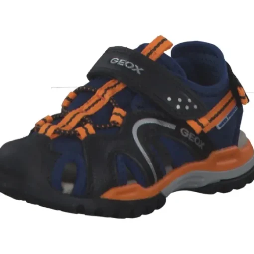 Geox J250RB, Sandalen (Kinder), Kinder, NAVY/ORANGE