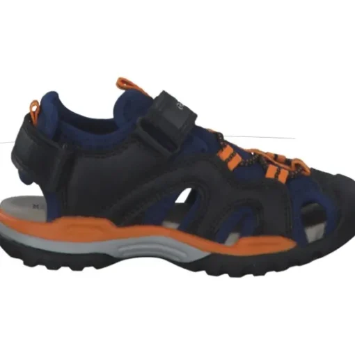 Geox J250RB, Sandalen (Kinder), Kinder, NAVY/ORANGE