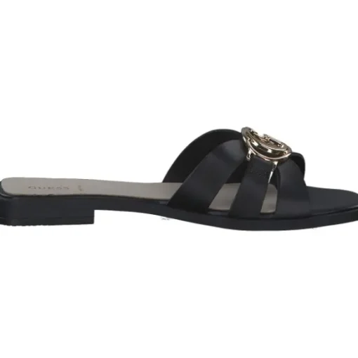 Guess FLJSYM, Pantoletten, Damen, Schwarz