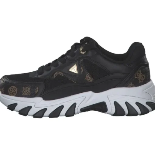 Guess FLTNOW-FAL12, Schnürschuhe, Damen, Schwarz