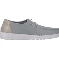 Hey Dude 40079, Schnürschuhe, Damen, hellgrau