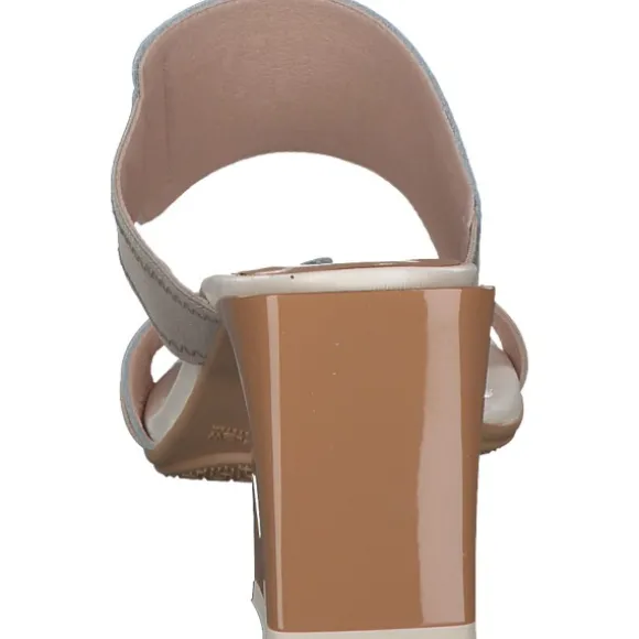 Hispanitas Schuhe Mallorca HV243327, Plateau-Pantoletten, Damen, Beige Grau