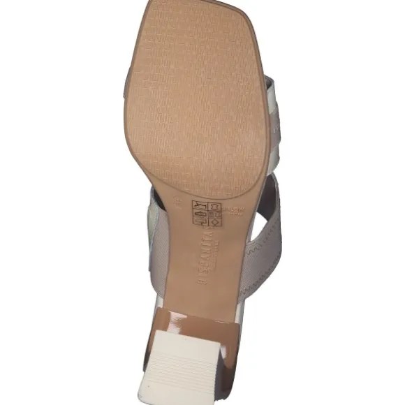 Hispanitas Schuhe Mallorca HV243327, Plateau-Pantoletten, Damen, Beige Grau
