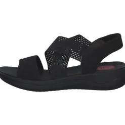 Jana Shoes 28768, Keilsandaletten, Damen, Schwarz