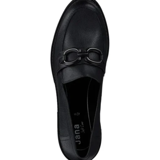 Jana Shoes 24763, Mokassins, Damen, Schwarz