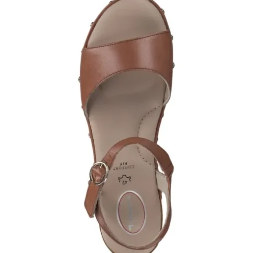 Jana Shoes 88205, Plateau-Sandaletten, Damen, cognac