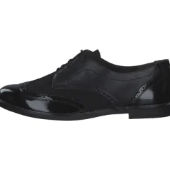 Jana Shoes 23260, Schnürschuhe, Damen, Schwarz