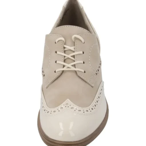 Jana Shoes 23260, Schnürschuhe, Damen, Beige