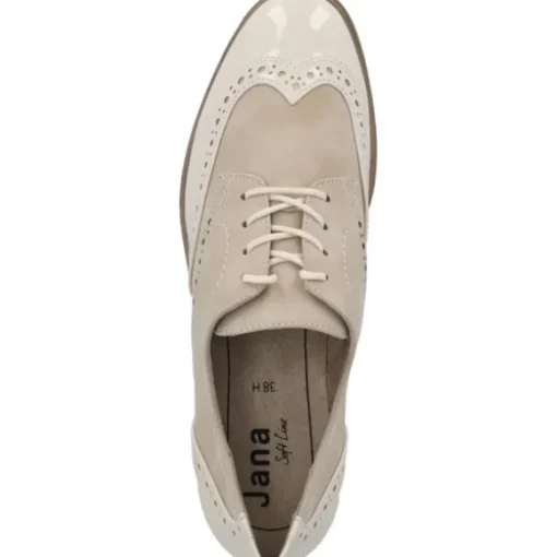 Jana Shoes 23260, Schnürschuhe, Damen, Beige