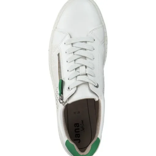 Jana Shoes 23764, Schnürschuhe, Damen, Weiß