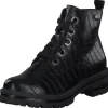 Jana Shoes 26209, Schnürstiefel, Damen, Schwarz