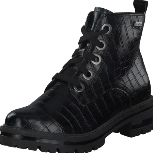 Jana Shoes 26209, Schnürstiefel, Damen, Schwarz