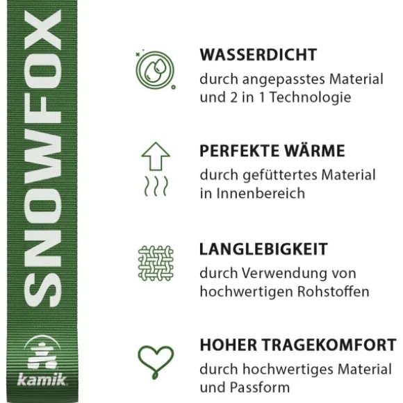 Kamik Snowfox 3WP NF8403/NF4403 M, Winterstiefel, Kinder, navy/citrus-marine