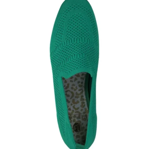 La Strada 2111884, Mokassins, Damen, green knitted