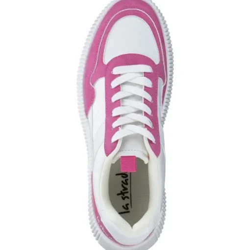 La Strada 2373007-1033, Schnürschuhe, Damen, Weiß (White/Pink)