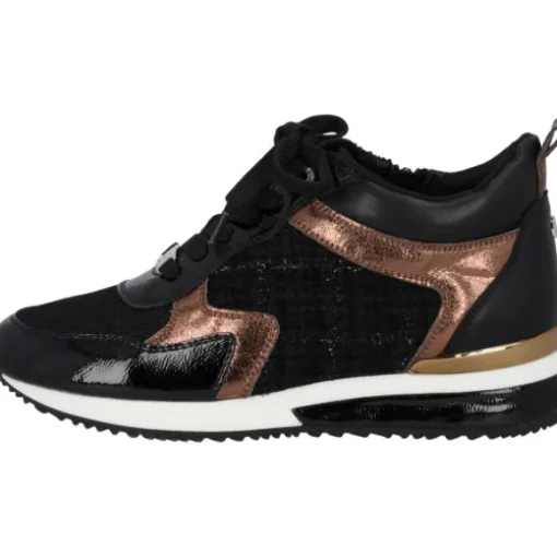 La Strada 2303455-1045 SNEAKER, Schnürschuhe, Damen, BLACK/BRONZE/MESH