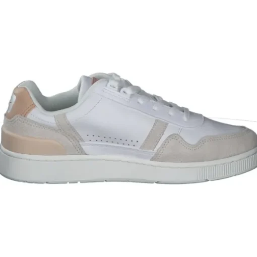 Lacoste T-Clip 44SFA0063, Schnürschuhe, Damen, White / Light Pink / Beige