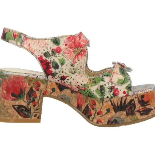Laura Vita Paulao 01, Plateau-Sandaletten, Damen, Mehrfarbig/rouge