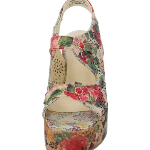 Laura Vita Paulao 01, Plateau-Sandaletten, Damen, Mehrfarbig/rouge