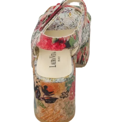 Laura Vita Paulao 01, Plateau-Sandaletten, Damen, Mehrfarbig/rouge