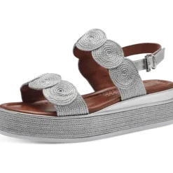 Marco Tozzi 28760, Keilsandaletten, Damen, SILVER