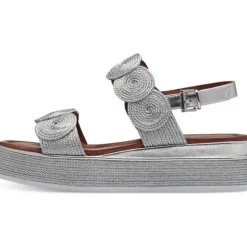 Marco Tozzi 28760, Keilsandaletten, Damen, SILVER