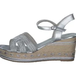 Marco Tozzi 28370, Plateau-Sandaletten, Damen, Grau (Silver Comb)