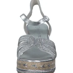 Marco Tozzi 28370, Plateau-Sandaletten, Damen, Grau (Silver Comb)