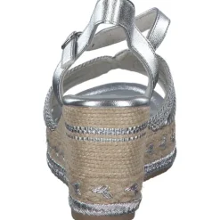 Marco Tozzi 28370, Plateau-Sandaletten, Damen, Grau (Silver Comb)