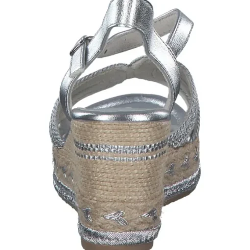 Marco Tozzi 28370, Plateau-Sandaletten, Damen, Grau (Silver Comb)