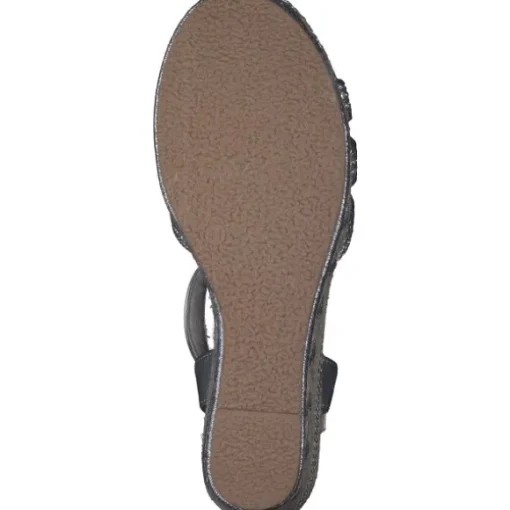 Marco Tozzi 28370, Plateau-Sandaletten, Damen, Grau (Silver Comb)