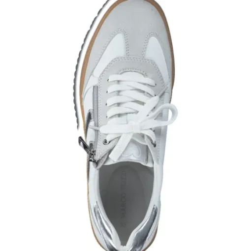 Marco Tozzi 23739-44, Schnürschuhe, Damen, WHITE/SILVER