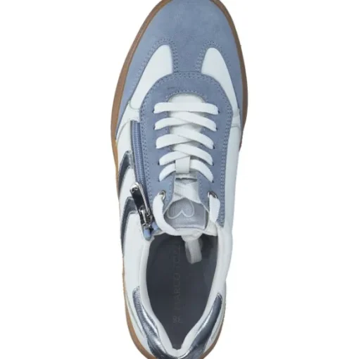 Marco Tozzi 23739-44, Schnürschuhe, Damen, WHITE/LT.BLUE COMB