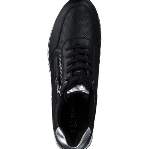 Marco Tozzi 23782, Schnürschuhe, Damen, BLACK/GUN MTL