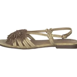Menbur 25414, Keilsandaletten, Damen, gold
