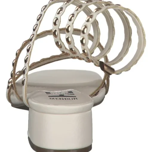 Menbur 24704, Keilsandaletten, Damen, white (beige)