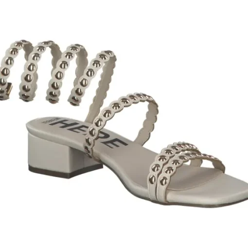 Menbur 24704, Keilsandaletten, Damen, white (beige)