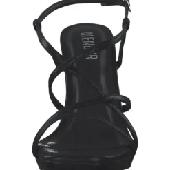 Menbur 24717, Plateau-Sandaletten, Damen, Schwarz