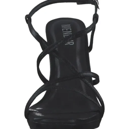 Menbur 24717, Plateau-Sandaletten, Damen, Schwarz