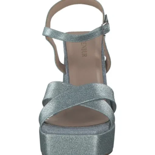 Menbur 24032, Plateau-Sandaletten, Damen, blue shadow