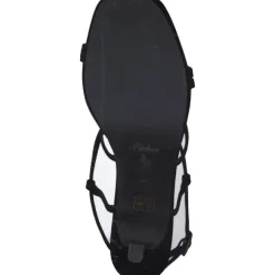 Menbur 24717, Plateau-Sandaletten, Damen, Schwarz