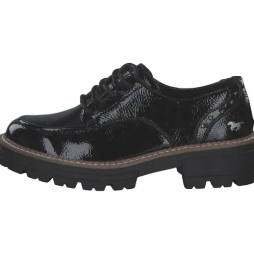 Mustang 1437301-902, Schnürschuhe, Damen, Schwarz (Black)