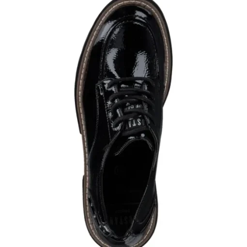 Mustang 1437301-902, Schnürschuhe, Damen, Schwarz (Black)