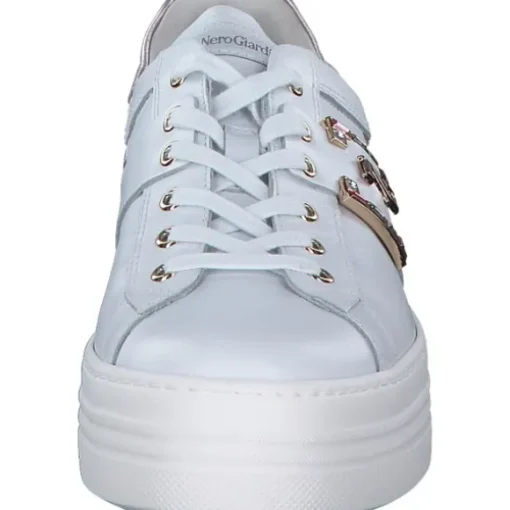NeroGiardini E409967D, Schnürschuhe, Damen, Weiß