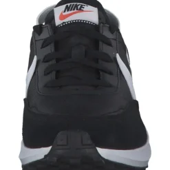 Nike Waffle Debut DH9523, Sneakers Low, Damen, BLACK/WHITE-ORANGE-CLEAR