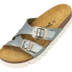 Palado Arrila PL, Plateau-Pantoletten, Damen, Olive Metallic