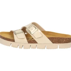 Palado Arrila PL, Plateau-Pantoletten, Damen, Beige Lack
